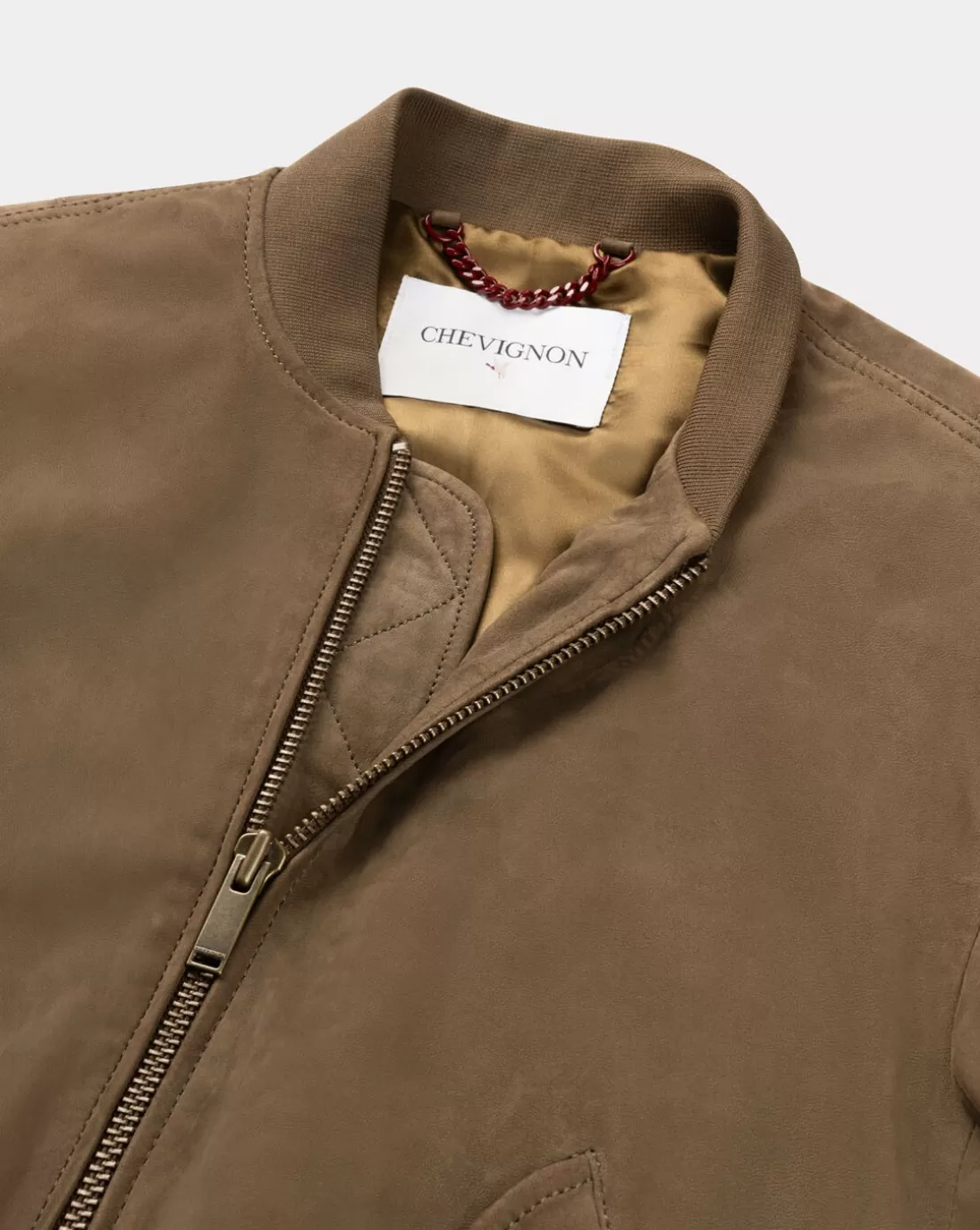 Chevignon Blouson En Cuir Varsity W Cacao Blouson En Cuir Femme Impression Signature Au Dos