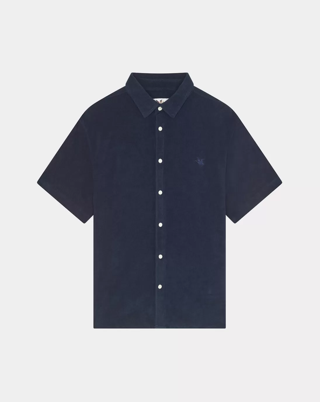 Chevignon Chemise Classic Short Togs Ralf Bleu Marine Chemise En Eponge Vintage