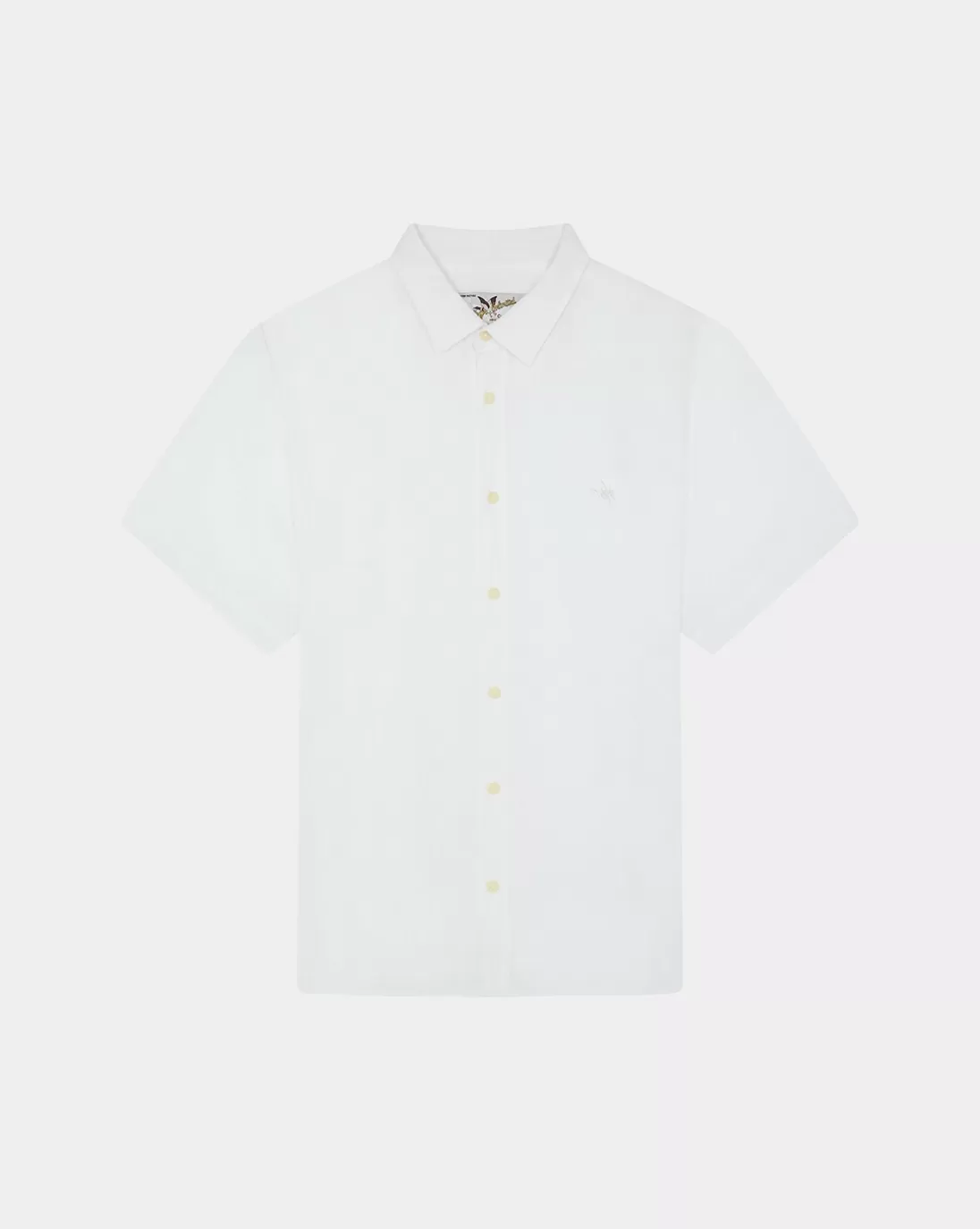 Chevignon Chemise Lin Short Togs Blanc Chemise En Lin Coupe Straight