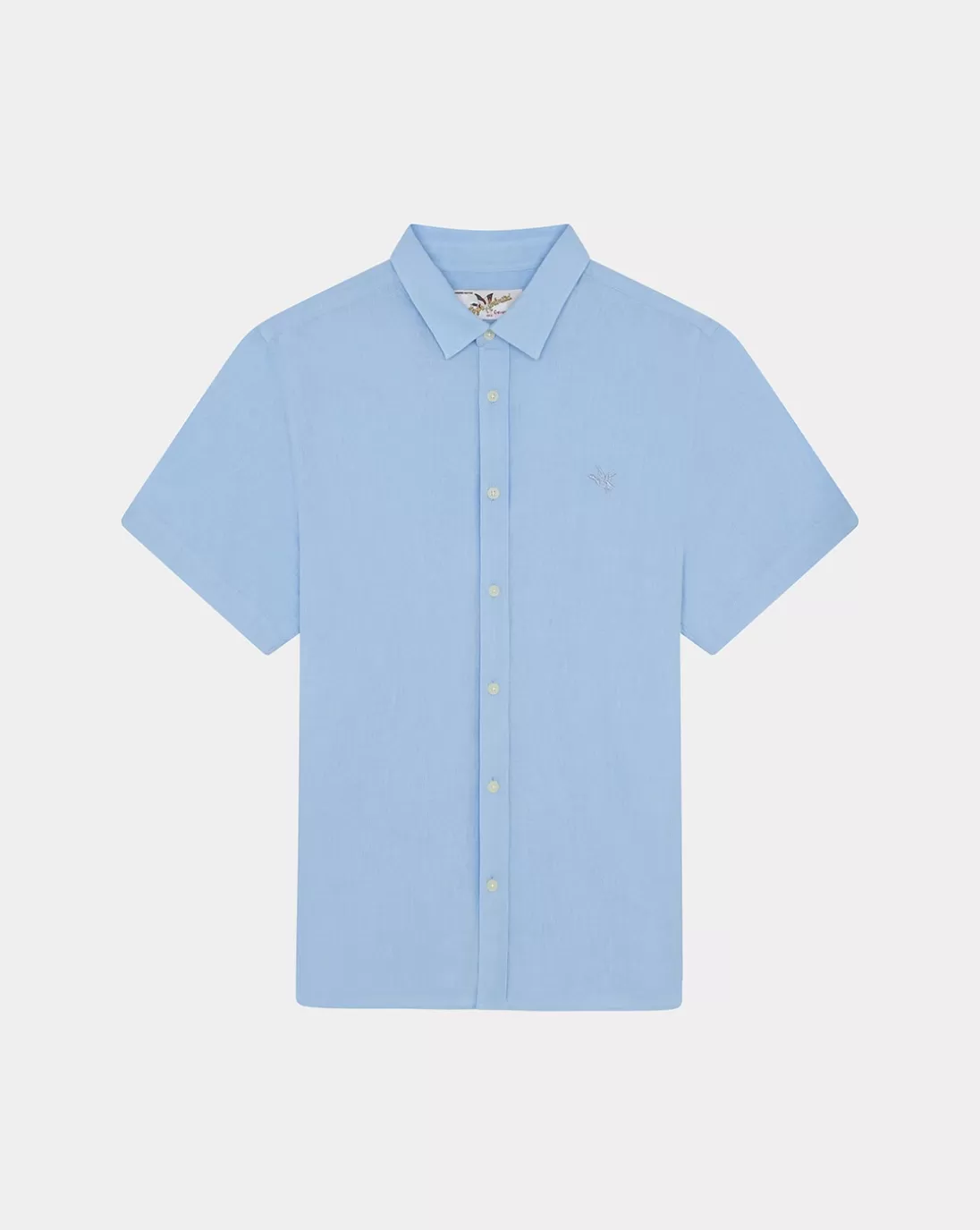 Chevignon Chemise Lin Short Togs Bleu Chemise En Lin Coupe Straight