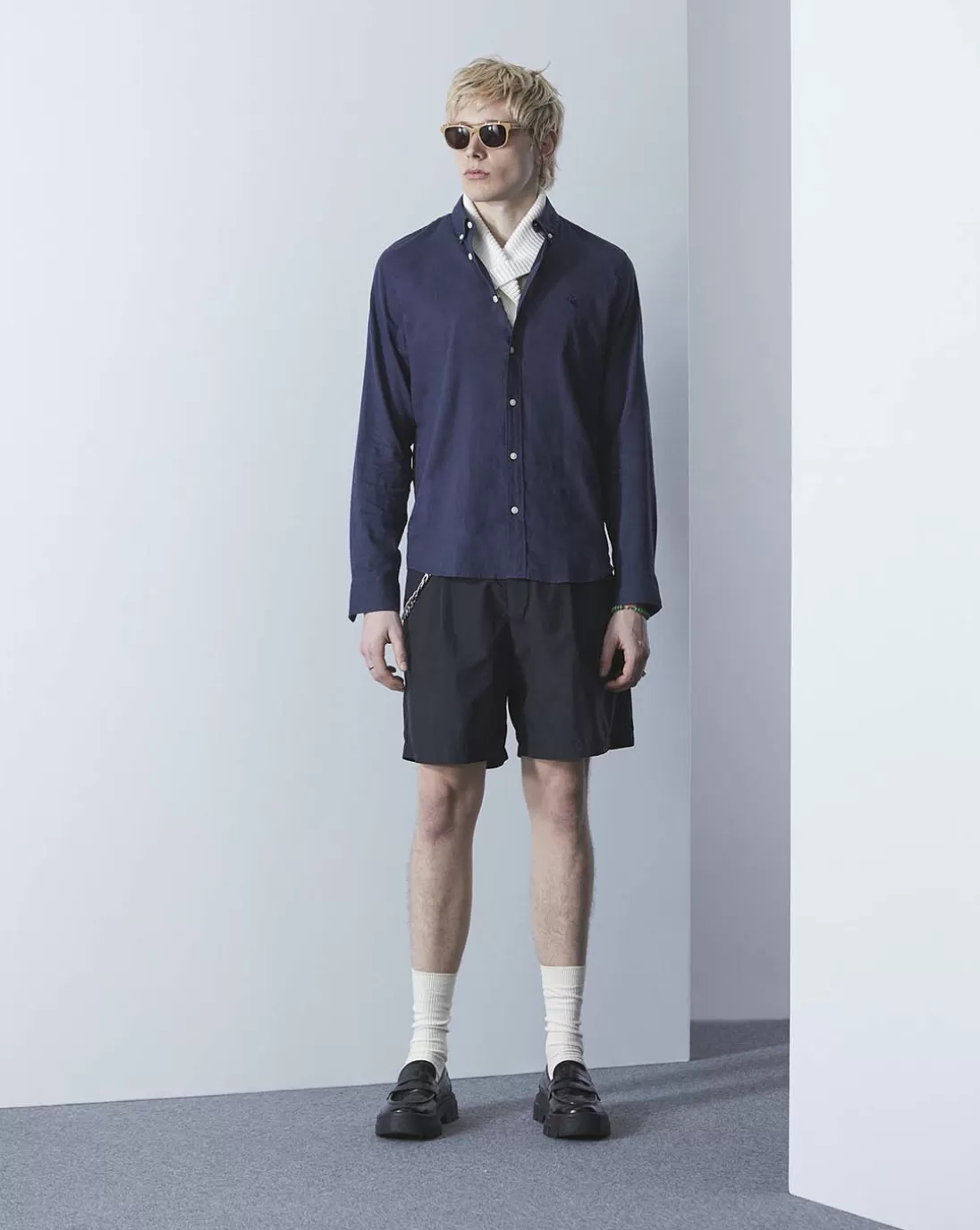 Chevignon Chemise Lin Togs Bleu Marine Chemise En Lin Coupe Straight