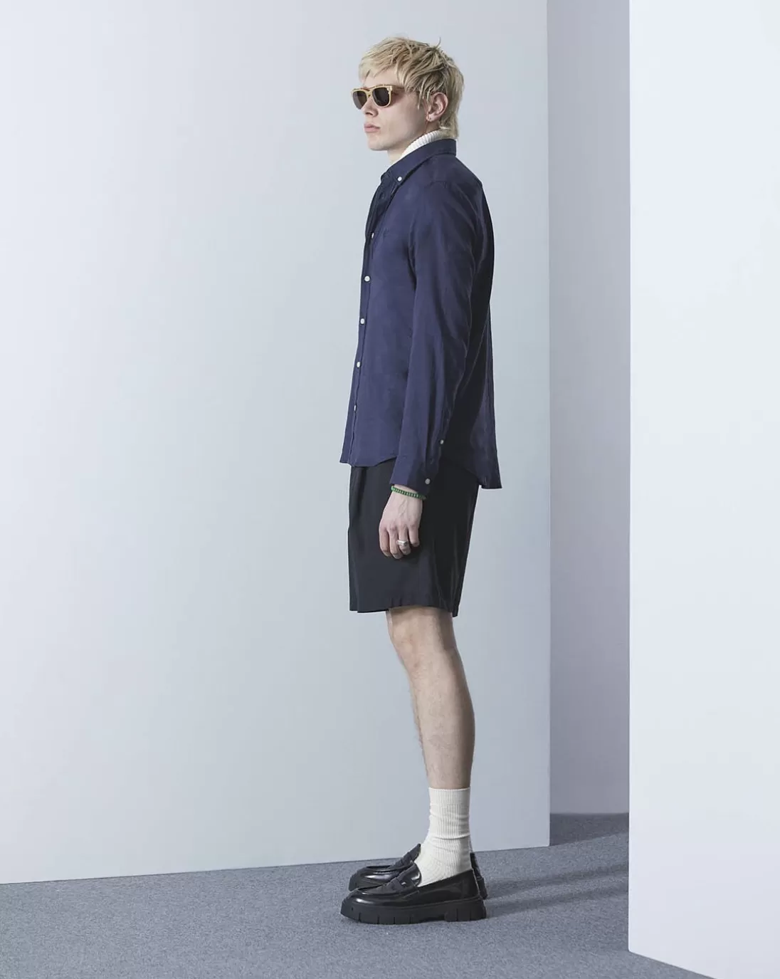 Chevignon Chemise Lin Togs Bleu Marine Chemise En Lin Coupe Straight