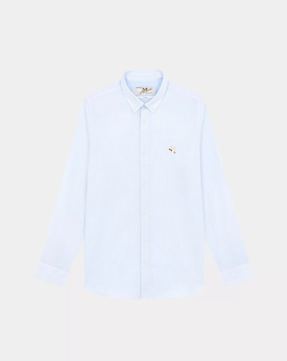 Chevignon Chemise Oxford Stripes Togs Bleu Chemise En Coton Biologique