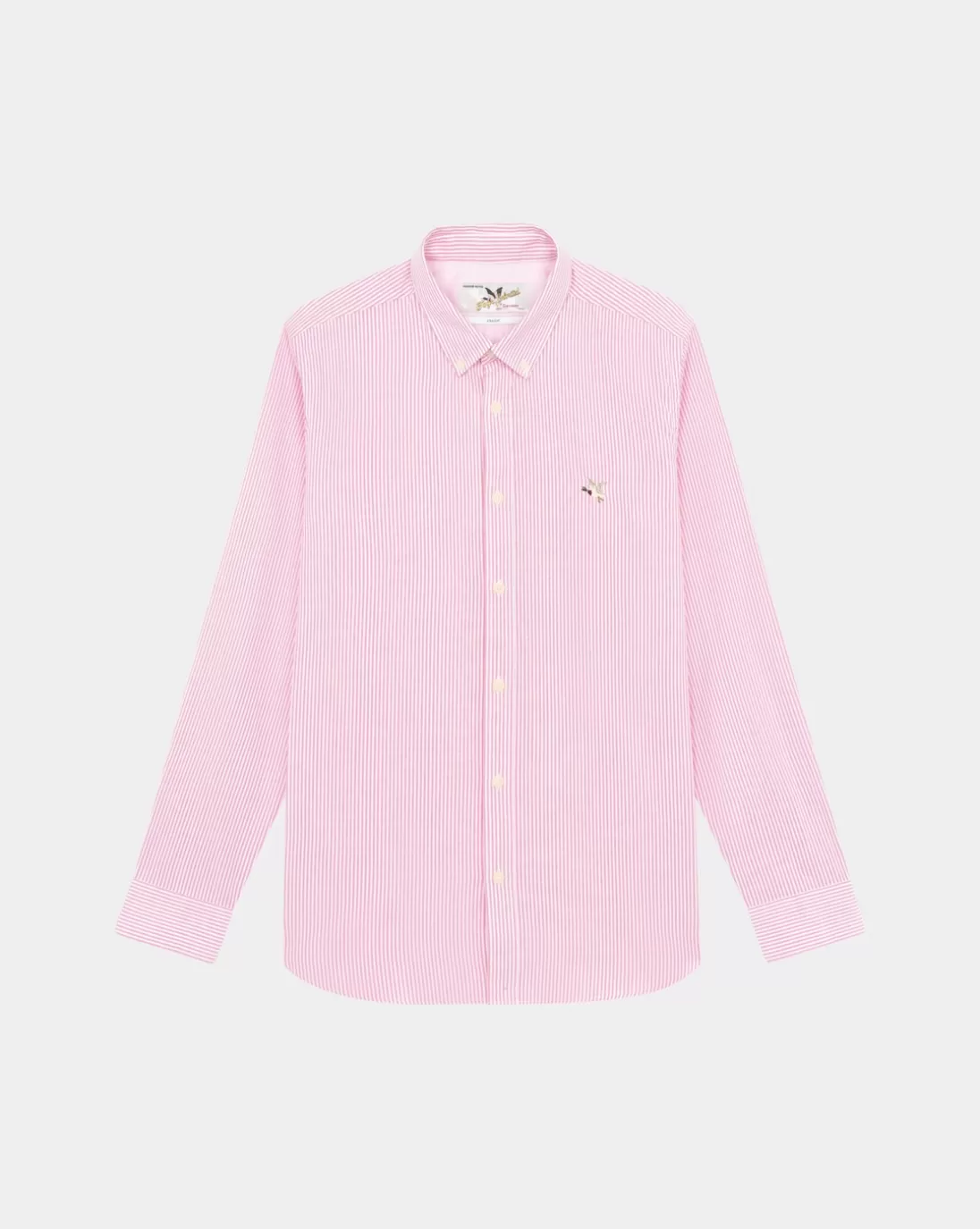 Chevignon Chemise Oxford Stripes Togs Rose Chemise En Coton Biologique