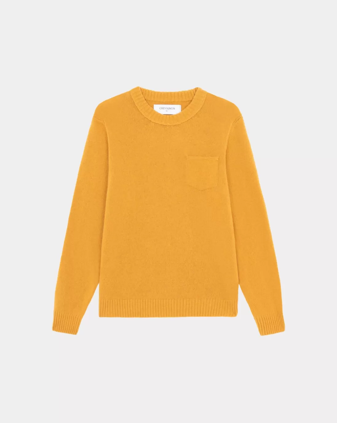 Chevignon Pull Pocket Wool Orange Pull Col Rond En Laine