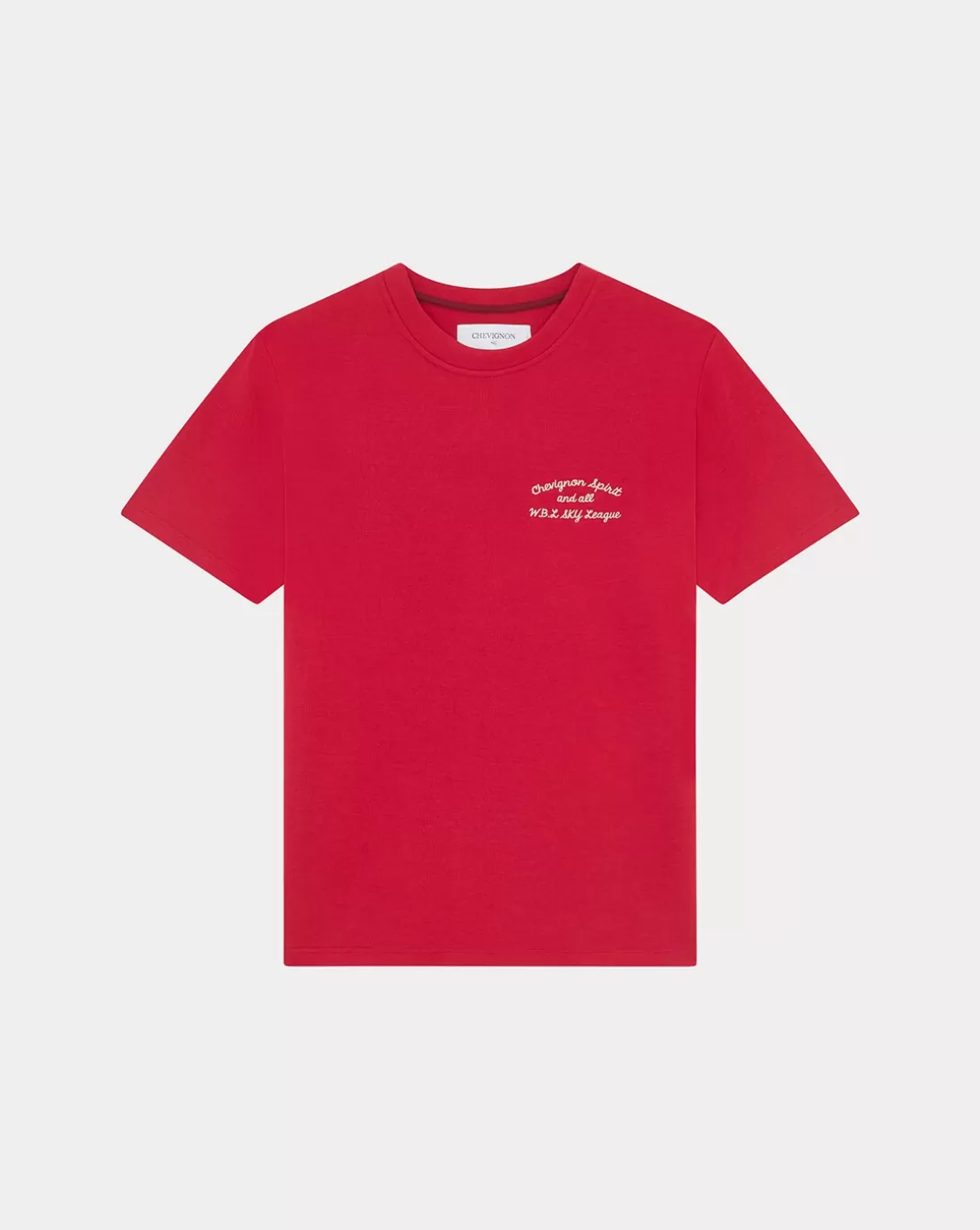 Chevignon T-Shirt Bay Winds Oversize Rouge T-Shirt Brode Coupe Ample