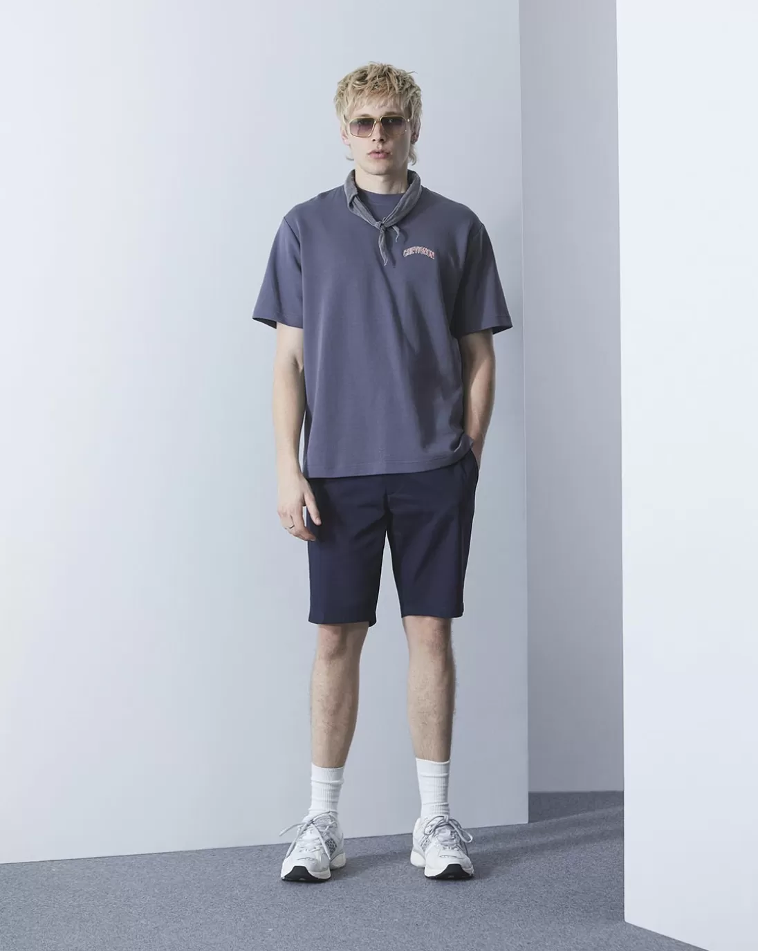 Chevignon T-Shirt Tee 90 Oversize Gris T-Shirt En Jersey Coupe Ample