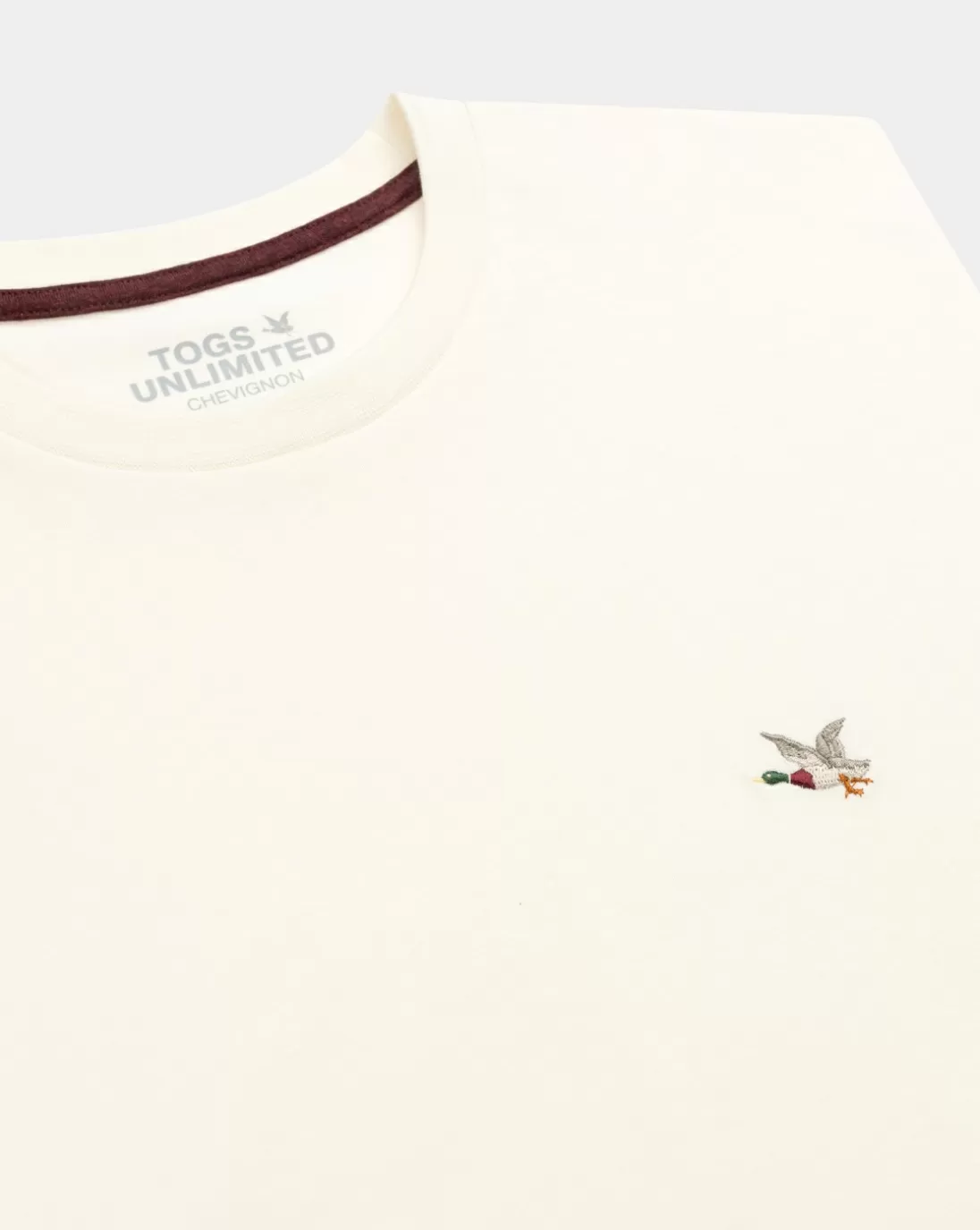Chevignon T-Shirt T-Togs Ecru T-Shirt Uni Manches Courtes 100% Coton Biologique